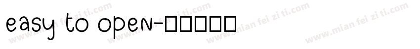 easy to open字体转换